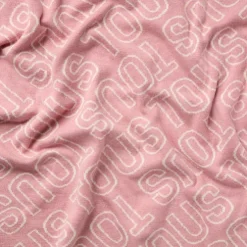 Manta de bebé reversível Nilo logótipo TOUS cor-de-rosa