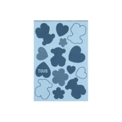 Manta de bebé reversível Nilo multimotivos azul