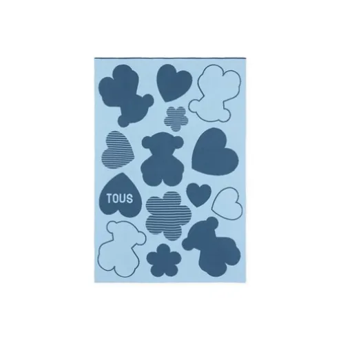 Manta de bebé reversível Nilo multimotivos azul
