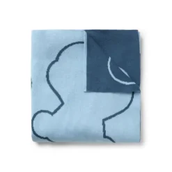 Manta de bebé reversível Nilo multimotivos azul