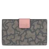 Média Carteira Flat Kaos Icon Multi Preto - Rosa