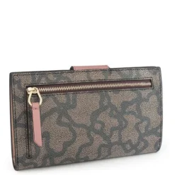 Média Carteira Flat Kaos Icon Multi Preto - Rosa