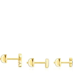 Pack de piercings de orelha TOUS Basics em prata vermeil e espinélio