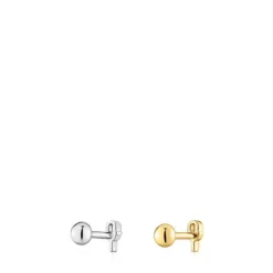 Pack de piercings de orelha em aço IP dourado e prateado TOUS MANIFESTO