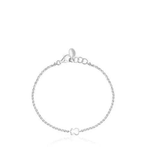 Pack de pulseiras coração e urso Mini Icons em prata e pérolas cultivadas