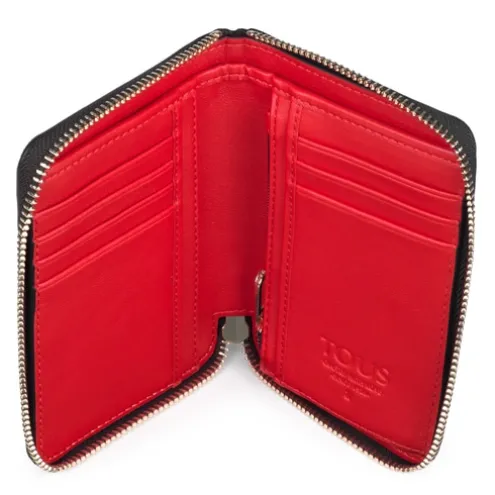 Pequena Carteira Kaos Icon Multi Bege - Vermelho