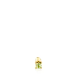 Piercing bola New Motif em aço IP dourado e peridoto