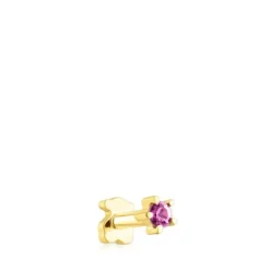 Piercing de orelha em ouro com rodolita Cool Joy