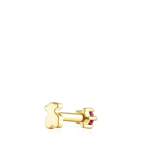 Piercing de orelha em ouro com rodolita Cool Joy