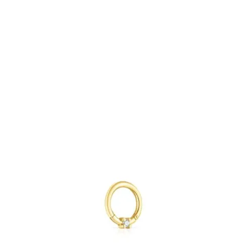 Piercing de orelha TOUS Basics em ouro com diamante