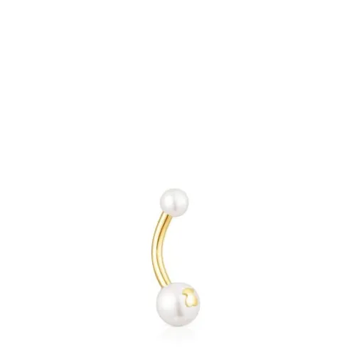 Piercing de umbigo TOUS Pearl em ouro e pérolas