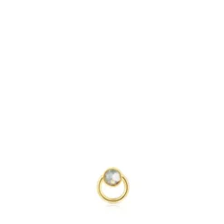 Piercing Plump em aço IP dourado e labradorite