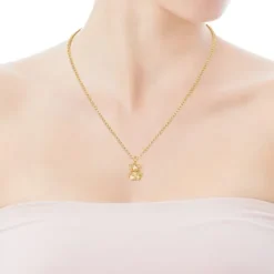 Pingente Costura em Ouro e Pérolas