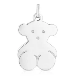 Pingente grande Sweet Dolls urso em Prata