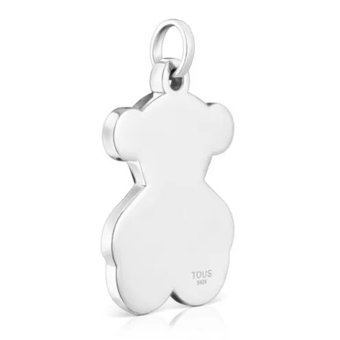 Pingente grande Sweet Dolls urso em Prata