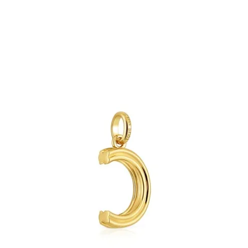Pingente médio letra C banhado a ouro de 18 K sobre prata TOUS Alphabet