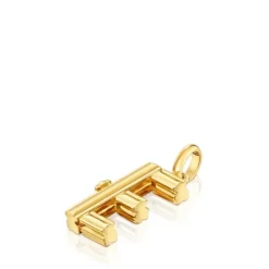 Pingente médio letra E banhado a ouro de 18 K sobre prata TOUS Alphabet