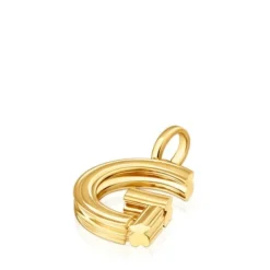 Pingente médio letra G banhado a ouro de 18 K sobre prata TOUS Alphabet
