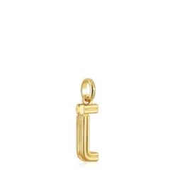 Pingente médio letra J banhado a ouro de 18 K sobre prata TOUS Alphabet