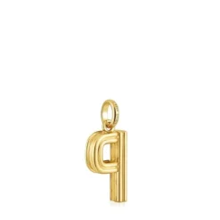 Pingente médio letra P banhado a ouro de 18 K sobre prata TOUS Alphabet