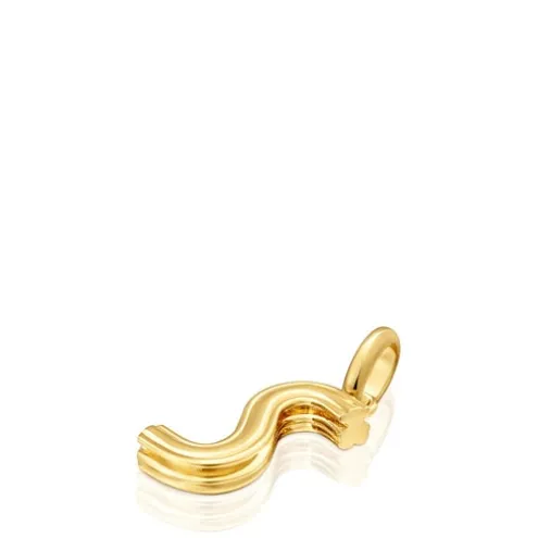 Pingente médio letra S banhado a ouro de 18 K sobre prata TOUS Alphabet
