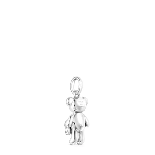 Pingente pequeno Teddy Bear urso em Prata