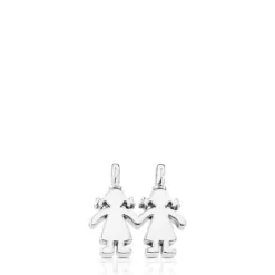 Pingente Sweet Dolls meninas em Prata