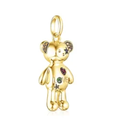 Pingente Teddy Bear Stars em Prata vermeil e Pedras preciosas