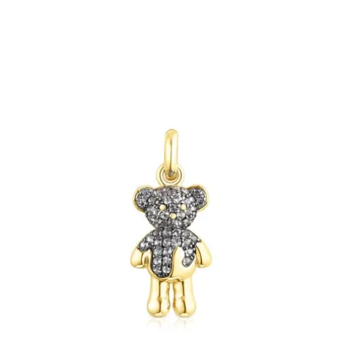 Pingente TOUS Teddy Bear Splash em prata vermeil e iolita