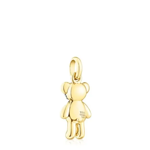 Pingente TOUS Teddy Bear Splash em prata vermeil e iolita
