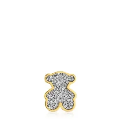 Pingente urso banhado a ouro de 18 K sobre prata e diamantes TOUS 1950