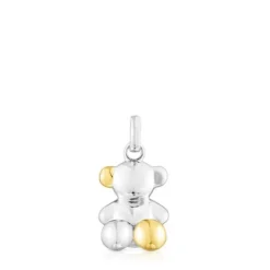 Pingente urso Bold Bear em prata e prata vermeil