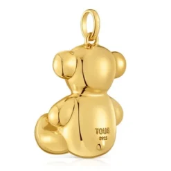Pingente urso extragrande banhado a ouro de 18 K sobre prata Bold Bear