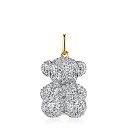 Pingente urso grande em ouro e diamantes Bold Bear