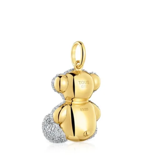 Pingente urso grande em ouro e diamantes Bold Bear