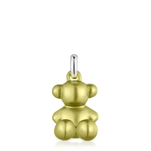 Pingente urso médio em aço em cor lima Bold Bear