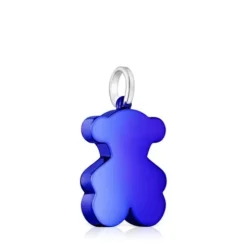 Pingente urso médio em aço na cor azul Sweet Dolls