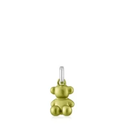 Pingente urso pequeno em aço em cor lima Bold Bear