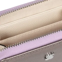 Porta-moedas médio New Dubai Saffiano prateado