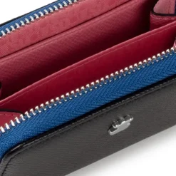 Porta-moedas médio New Dubai preto e azul