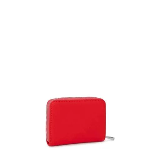 Porta-moedas médio New Dubai Saffiano vermelho