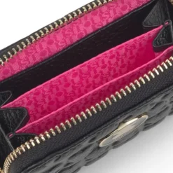 Porta-moedas Médio Sherton em Pele na cor Preta