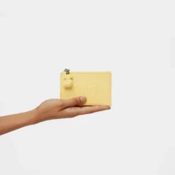 Porta-moedas/porta-cartões amarelo-claro TOUS Brenda