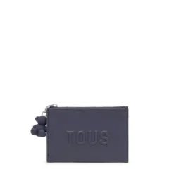 Porta-moedas/porta-cartões azul-marinho TOUS Brenda