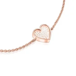 Pulseira Areia em prata vermeil rosa e pérolas