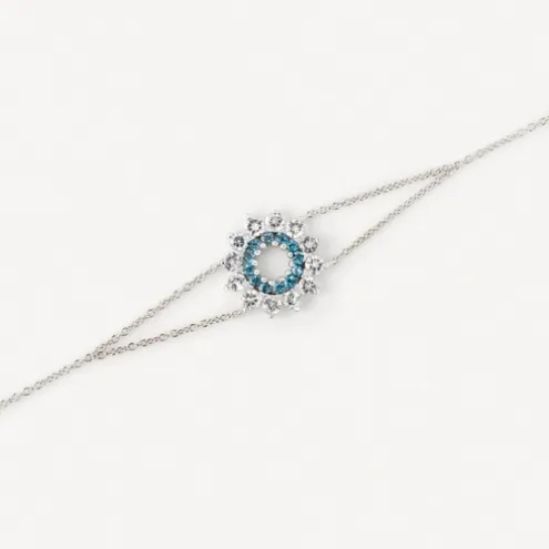 Pulseira ATELIER Mandala em Ouro branco com Topázios