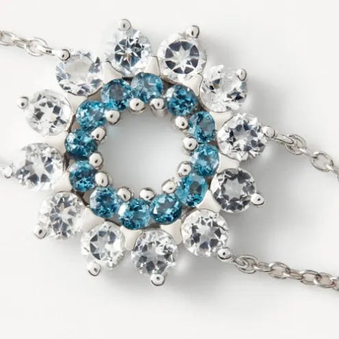 Pulseira ATELIER Mandala em Ouro branco com Topázios
