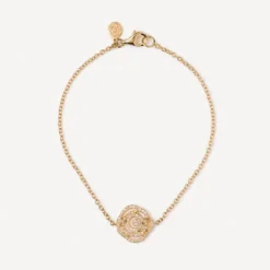 Pulseira ATELIER Rosa de Abril em Ouro com Diamantes
