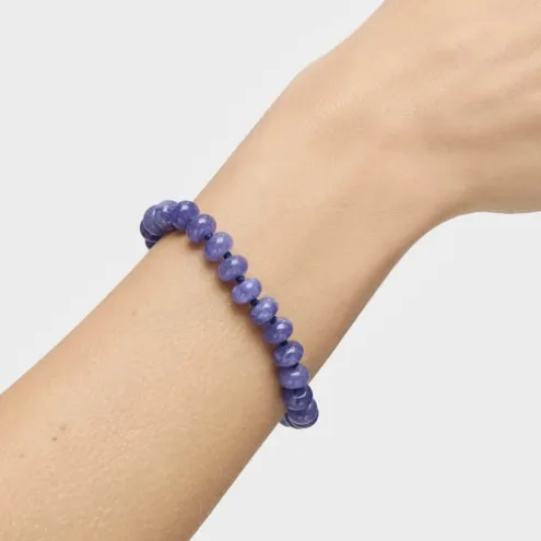 Pulseira banhada a ouro 18 K sobre prata e quartzito azul Hold Oval