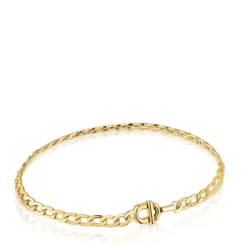 Pulseira barbada com banho de ouro de 18 K sobre prata TOUS MANIFESTO